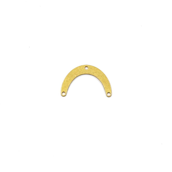 Cherry Tree Beads Coated Brass 12x20mm U Shaped Arch Component with 3 Holes - 6 per bag - JG00082c 