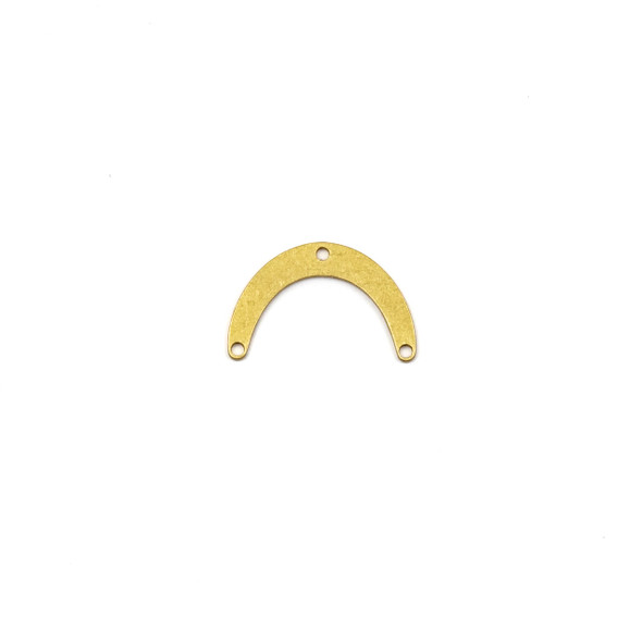 Coated Brass 12x20mm U Shaped Arch Component with 3 Holes - 6 per bag - JG00082c