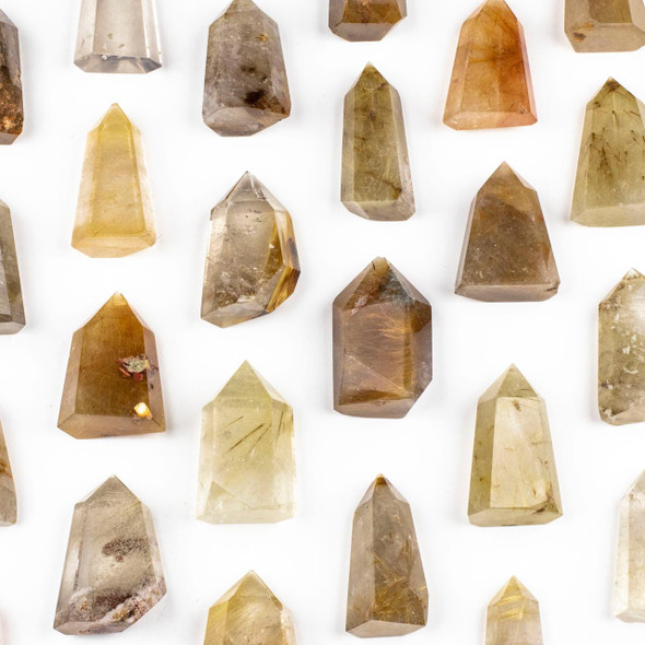 Cherry Tree Beads Rutilated Quartz Medium Crystal Point Tower - 1 piece 