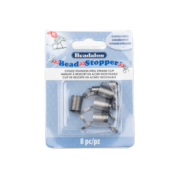 Bead Stoppers Beadalon Clamp 4 Coiled Stainless Steel Beading