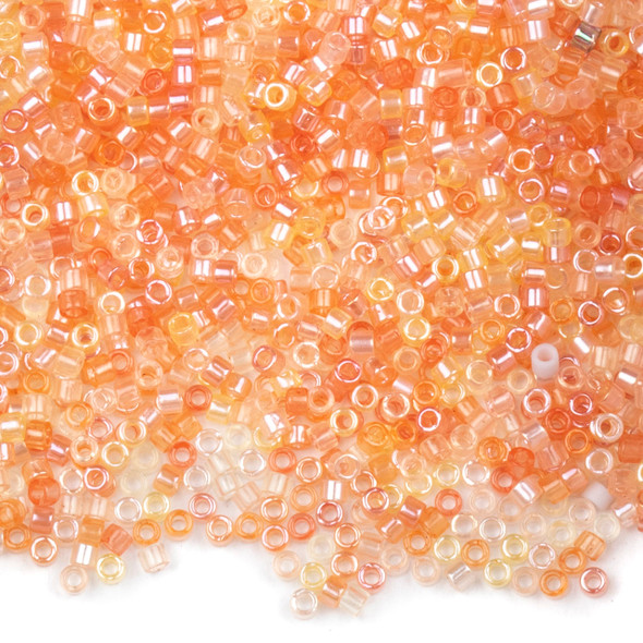 Miyuki 11/0 Grapefruit Mix Delica Seed Beads - #MIX9036, 7.2 gram tube