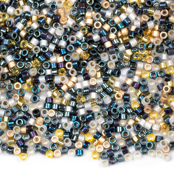  Miyuki 11/0 Dress Blues Mix Delica Seed Beads - #MIX9109, 7.2 gram tube 