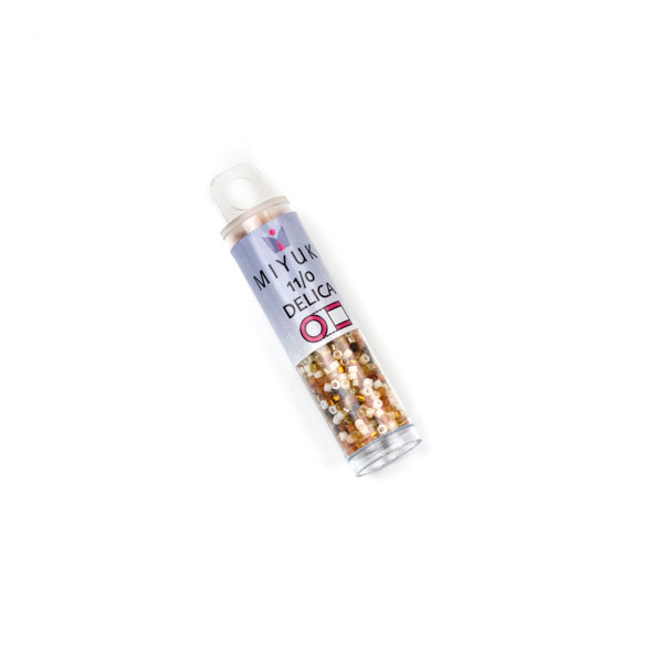 Miyuki 11/0 Wheatberry Mix Delica Seed Beads - #MIX04, 7.2 gram tube