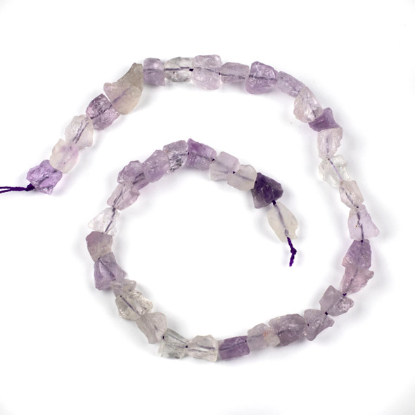 Light Amethyst 8-12mm Rough Nugget Beads - 16 inch strand