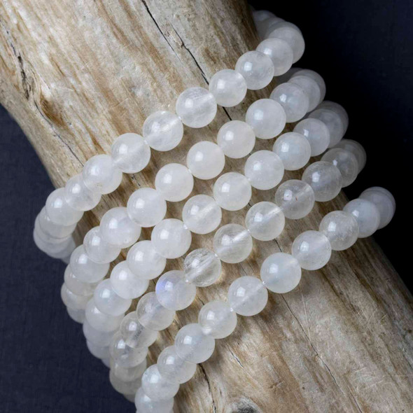 Cherry Tree Beads Blue Moonstone 6mm Round Beads - 15 inch strand