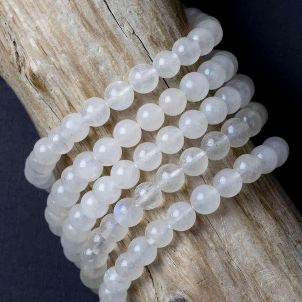 Cherry Tree Beads Blue Moonstone 6mm Round Beads - 15 inch strand 