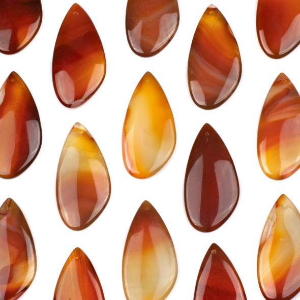 Carnelian 25x50mm Free Form Pendant - 1 per bag