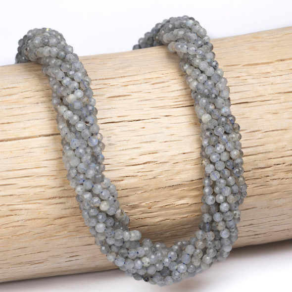 Cherry Tree Beads Blue Labradorite 3mm Round Beads - 15 inch strand 