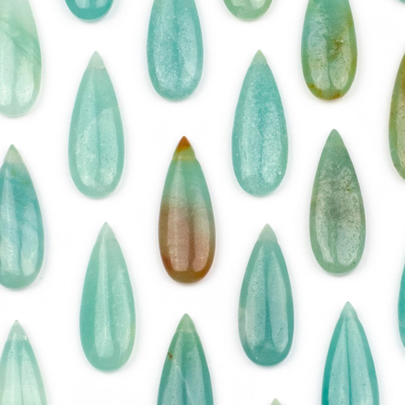 Amazonite 12x32mm Top Drilled Teardrop Pendant - 1 per bag