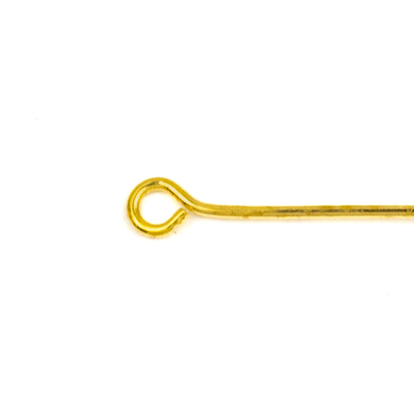 Gold Plated Brass 1.5 inch, 20g Eye Pin - 150 per bag