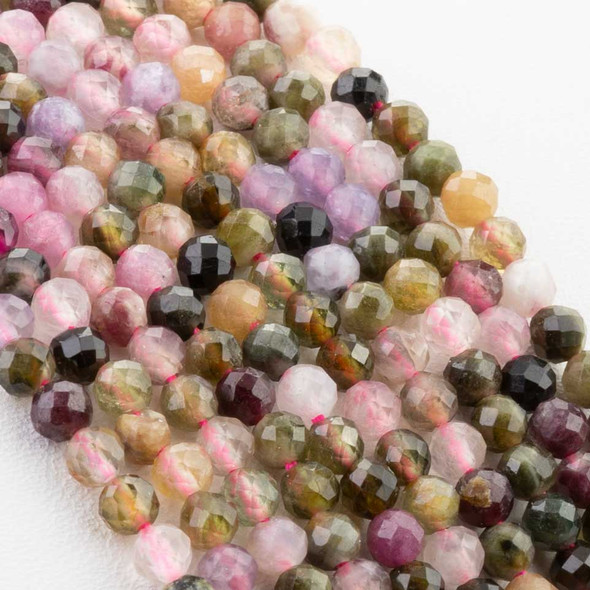 pink, green, cream, and brown round beads