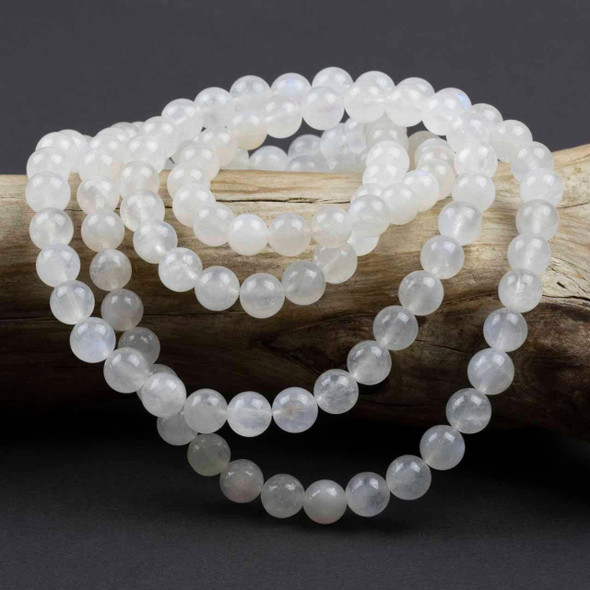 Cherry Tree Beads Moonstone 6mm Mala Round Beads - 115 beads per strand 