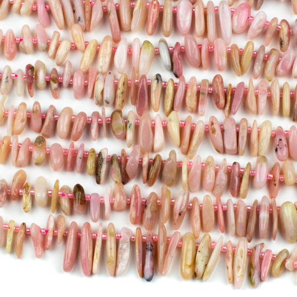 Pink Opal 14x17mm Chip Beads - 15 inch strand