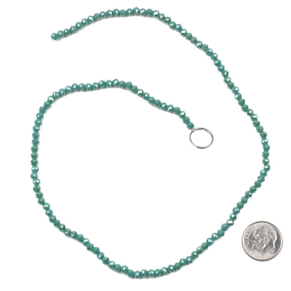 Cherry Tree Beads Crystal 2x3mm Mint Green Faceted Rondelle Beads - Approx. 15 inch strand 