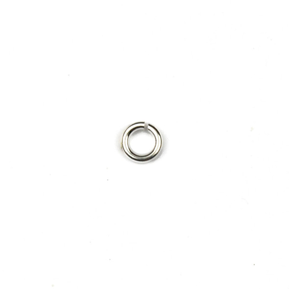Silver Plated Brass 4mm Open Jump Rings - 21 gauge - approx. 200 per bag - CTB-20gopenrg.8x4s