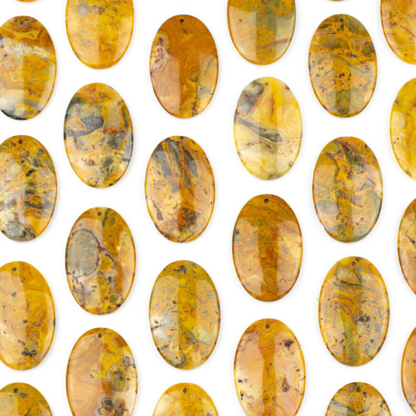 Cherry Tree Beads Crazy Lace Agate 25x40mm Top Front to Back Drilled Oval Pendant - 1 per bag  Cherry Tree Beads Crazy Lace Agate 25x40mm Top Front to Back Drilled Oval Pendant - 1 per bag