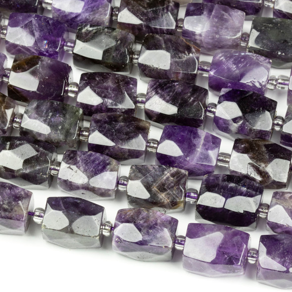 Amethyst 12x16mm Faceted Nugget Beads - 16 inch strand
