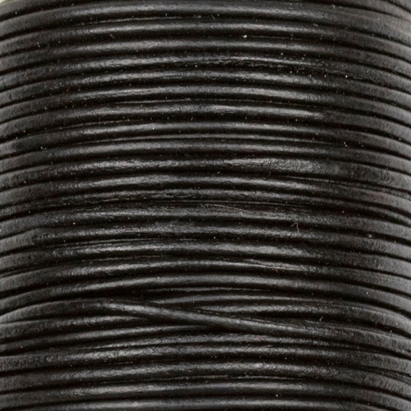 1mm Antique Black Leather Cord - #402, 25 meter spool