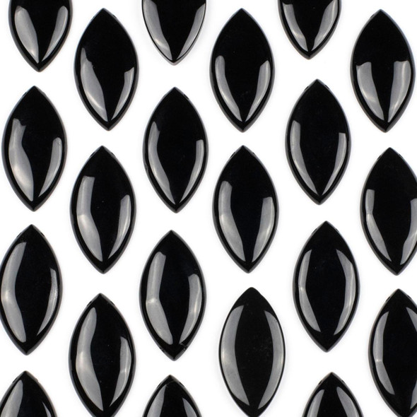 Cherry Tree Beads Onyx 25x50mm Top Side Drilled Marquise Pendant with a Flat Back - 1 per bag Cherry Tree Beads Onyx 25x50mm Top Side Drilled Marquise Pendant with a Flat Back - 1 per bag