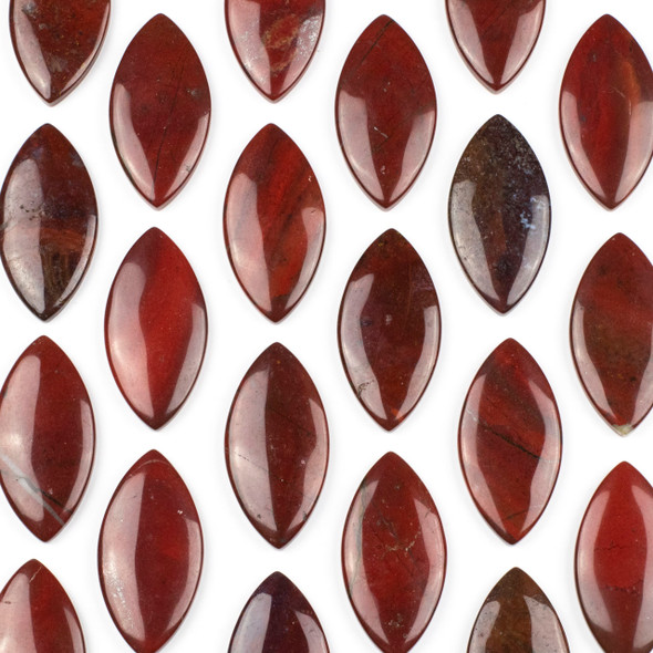 Rainbow Jasper 25x50mm Top Side Drilled Marquis Pendant with a Flat Back - 1 per bag