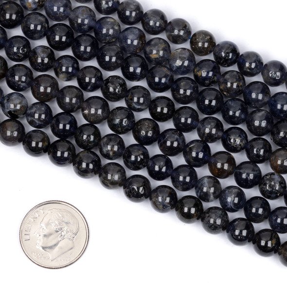 Blue gemstone beads for DIY jewelry.