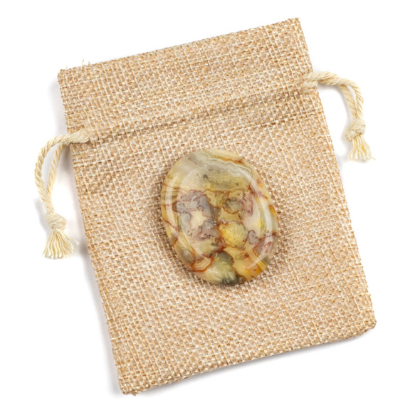 Crazy Lace Agate Worry Stone - 1 per bag