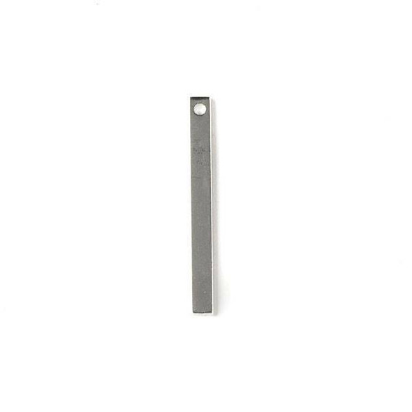 Silver Plated Brass 3x30mm Rectangle Drop - 6 per bag - ES7099s