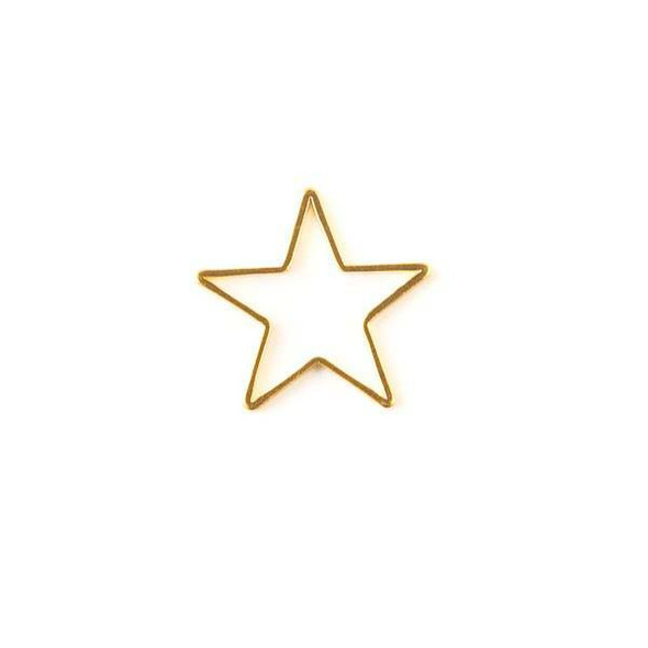 Gold Colored Brass 16x17mm Star Link - 6 per bag - ES7610g