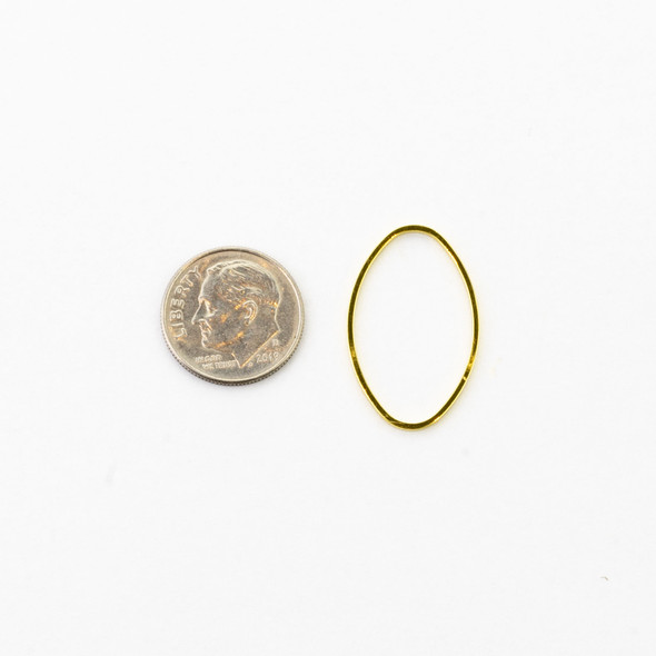Cherry Tree Beads Gold Plated Brass 16x26mm Oval Link - 6 per bag - ES7282g