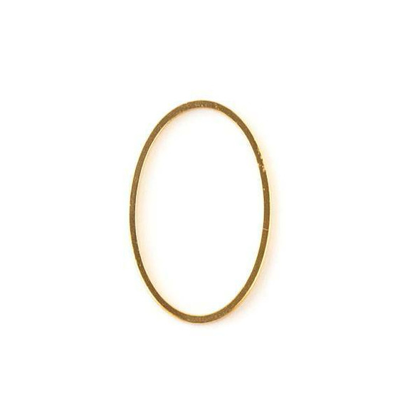 Gold Colored Brass 16x26mm Oval Link - 6 per bag - ES7282g