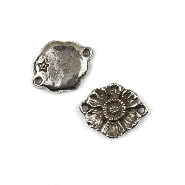  Green Girl Studios Pewter 20x25mm Poppy Link - 1 per bag 