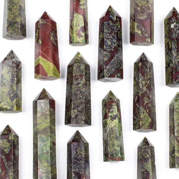 Cherry Tree Beads Dragon Blood Jasper Crystal Tower - approx. 2.5-3", 1 piece 