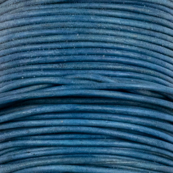 1mm Wedgewood Blue Leather Cord - #409, 25 meter spool