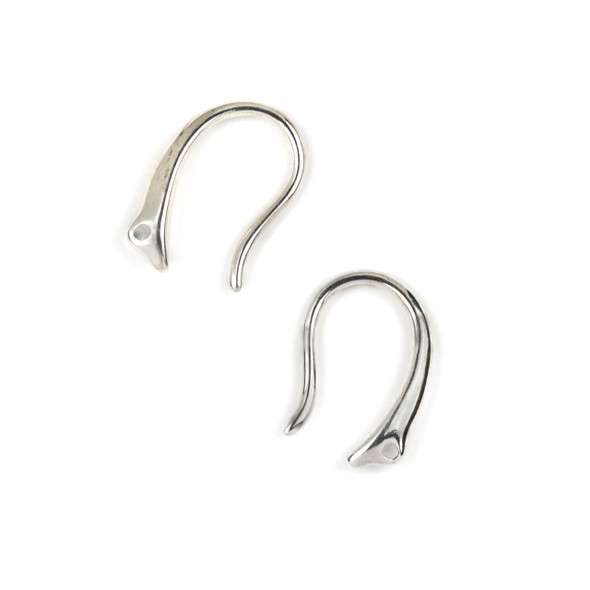 Silver Plated Modern Ear Wire - Small, 2 pairs/4 pieces