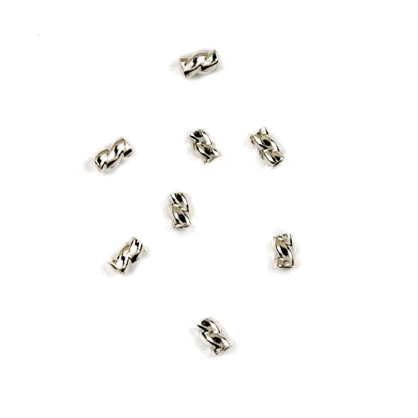 Crimp Twist Beads - Size #2, 0.6 x 1.3mm, 3 grams/8 pieces