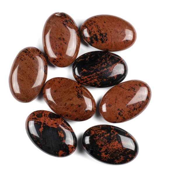 Cherry Tree Beads Mahogany Obsidian Palm Stone - 1 per bag 