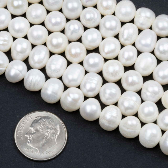 Cherry Tree Beads Freshwater Pearl 7-8mm White Potato Beads - 14 inch strand 