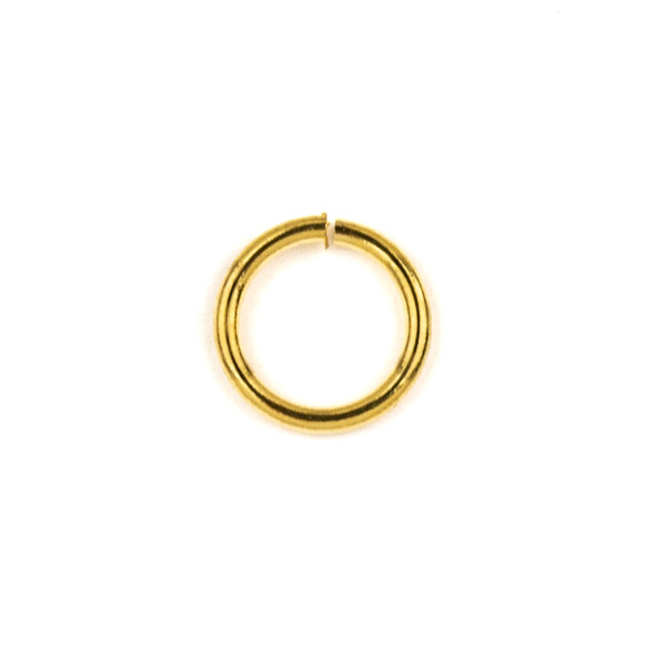 Gold Plated Brass 8mm Open Jump Rings - 18 gauge - 200 per bag