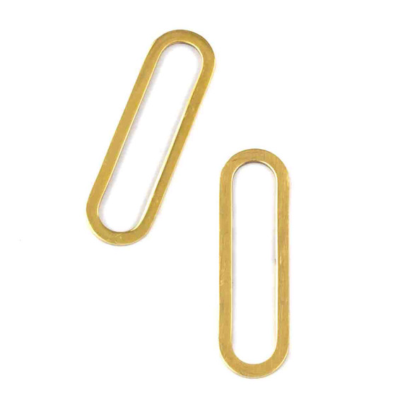 18k Gold Plated Stainless Steel 10x30mm Paper Clip Component - 2 per bag