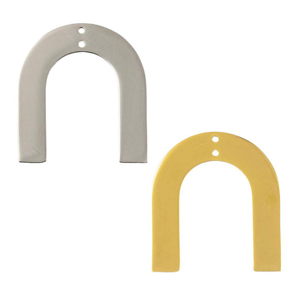 Cherry Tree Beads 304 Stainless Steel 31x34mm "U" Shaped Components with 2 Holes - 2 per bag 