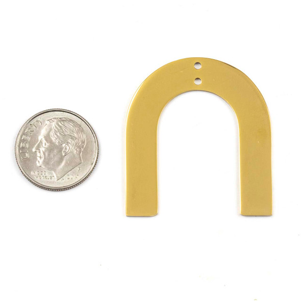 18k Gold Plated 304 Stainless Steel 31x34mm "U" Shaped Components with 2 Holes- 2 per bag