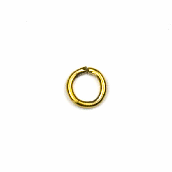 18k Gold Plated Stainless Steel 4mm Open Jump Rings - 21 gauge, approx. 100 per bag