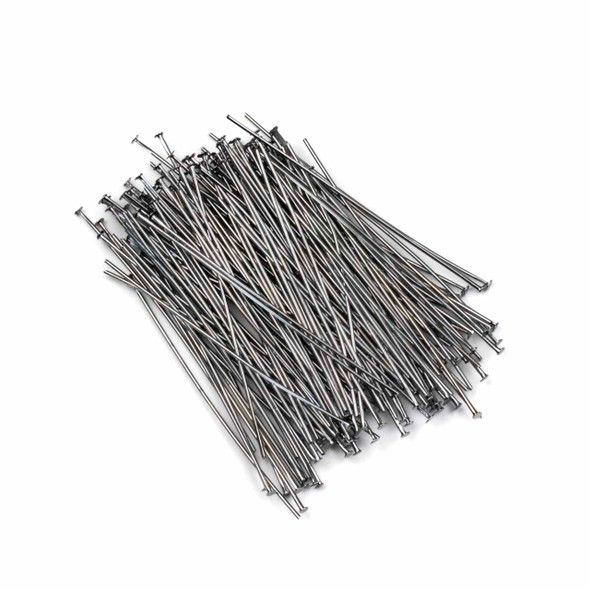 Gun Metal Plated Brass 2 inch, 21g Headpins - 150 per bag