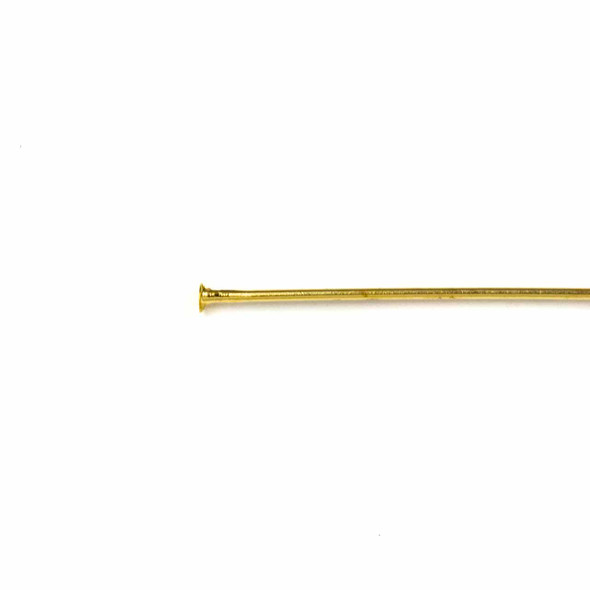 Gold Plated Brass 2 inch, 21g Headpins - 150 per bag