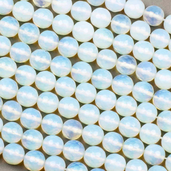 Cherry Tree Beads Synthetic Opalite 10mm Faceted Round Beads - 8 inch strand