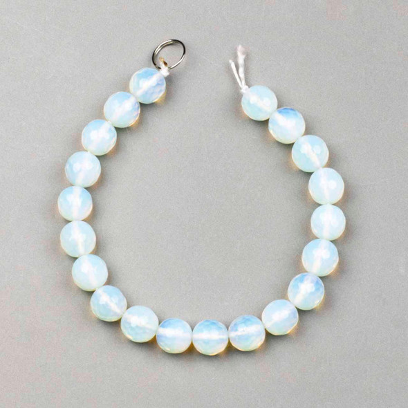 Cherry Tree Beads Synthetic Opalite 10mm Faceted Round Beads - 8 inch strand