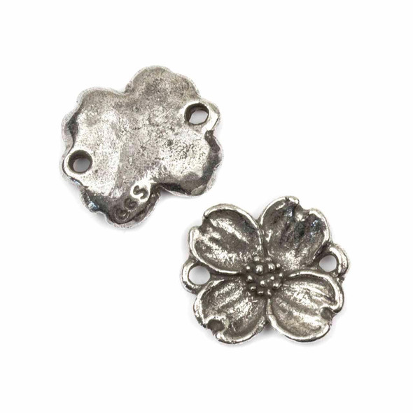  Green Girl Studios Pewter 19x22mm Blossom Link - 1 per bag 