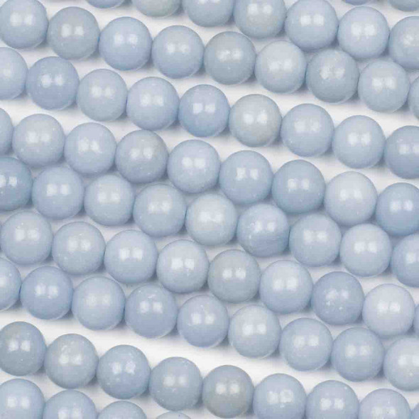 Angelite 10mm Round Beads - 15 inch strand