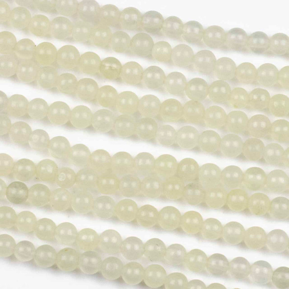 New Jade 4mm Round Beads - approx. 8 inch strand, Set A