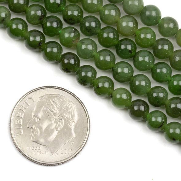 Cherry Tree Beads Nephrite Jade 4mm Round Beads - 15 inch strand 
